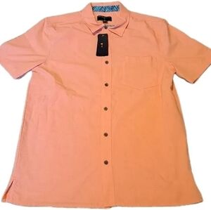 Margaritaville Coral Casual Button Down Shirt
